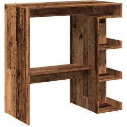 Barový stôl s úložným stojanom Old Wood